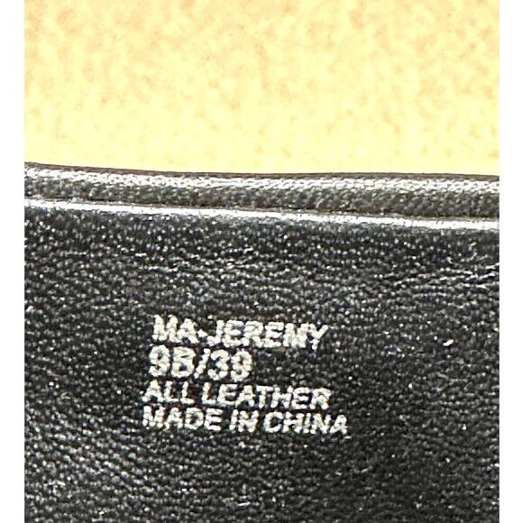 BCBGMaxazria Jeremy Black Leather High Heel Open Toe Mules Sandals Size 9B NWOB - Picture 8 of 8